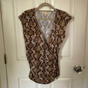 Snakeskin print top